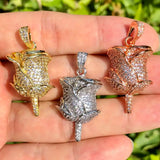 5pcs Rose Charms CZ Pendants for Bracelets Necklace Making