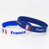 5pcs Flag Men Women Bracelet Silicone Wristband Motivational Rubber Bands