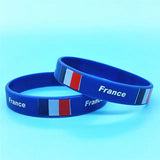 5pcs Flag Men Women Bracelet Silicone Wristband Motivational Rubber Bands