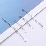 925 Silver Extension Chains 18k Heart Tail DIY Jewelry Findings