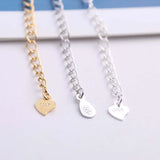 925 Silver Extension Chains 18k Heart Tail DIY Jewelry Findings