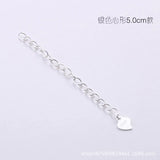 925 Silver Extension Chains 18k Heart Tail DIY Jewelry Findings