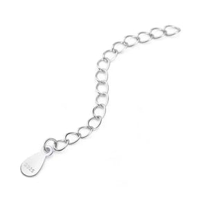 5pcs 925 Sterling Silver Extension Necklace Bracelet Heart Tail Chain
