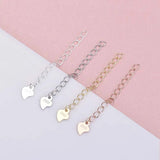 5pcs 925 Sterling Silver Extension Necklace Bracelet Heart Tail Chain