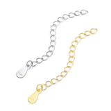 5pcs 925 Sterling Silver Extension Necklace Bracelet Heart Tail Chain