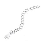 5pcs 925 Sterling Silver Extension Necklace Bracelet Heart Tail Chain