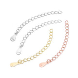 5pcs 925 Sterling Silver Extension Necklace Bracelet Heart Tail Chain