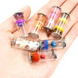 5pcs Dried Flower Glass Bottles Charms for Jewelry Making DIY