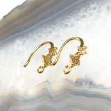 Fish Hook Pendant North Stars CZ Paved Micro High Zircon Romantic Sweet Style