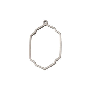 5pcs Gold-Plate Stainless Steel Hollow Fan-shaped Charm Bezel Pendants