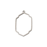 5pcs Gold-Plate Stainless Steel Hollow Fan-shaped Charm Bezel Pendants