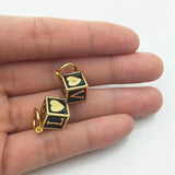 Plated Cube Drop Oil Heart LOVE Pendant Square Romantic Women Girl