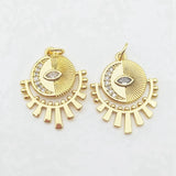 5pcs Evil Eye Pendant Sun Moon Charm Necklace