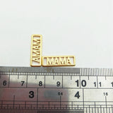 5pcs Plated Rectangle MAMA Letter Pendant Metal Charm for Jewelry Making