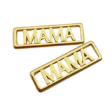 5pcs Plated Rectangle MAMA Letter Pendant Metal Charm for Jewelry Making