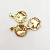 5pcs Heart Pendant Romantic CZ Paved DIY Jewelry