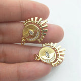 5pcs Evil Eye Pendant Sun Moon CZ for Girl Woman Making Jewelry