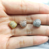 5pcs Silver CZ Copper Round Ball Beads for Jewelry Making