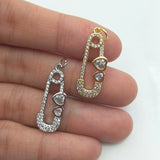 Heart Hollow Pendant for Girls with CZ Paved Charms