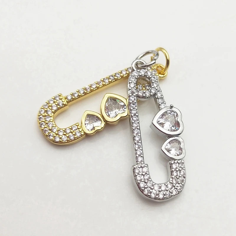 Heart Hollow Pendant for Girls with CZ Paved Charms