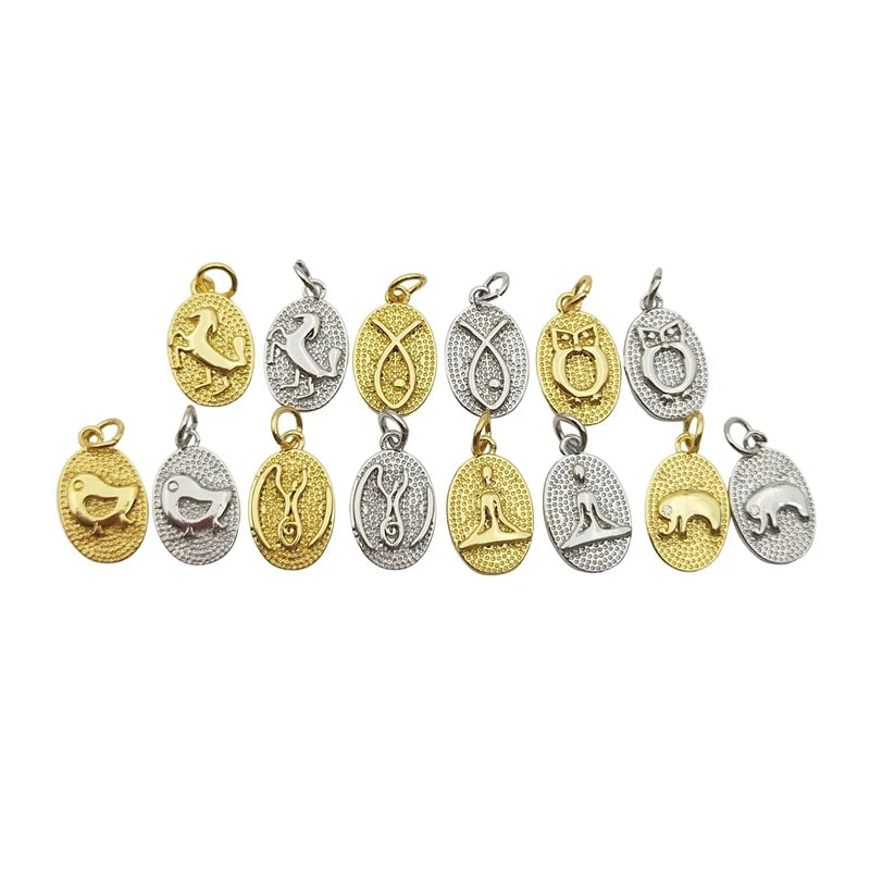5pcs Animal Pendant Set for DIY Jewelry Making