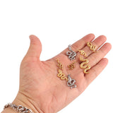 5pcs Stainless Steel Snake Charms Pendants DIY Jewelry Making