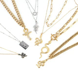 5pcs Stainless Steel Snake Charms Pendants DIY Jewelry Making