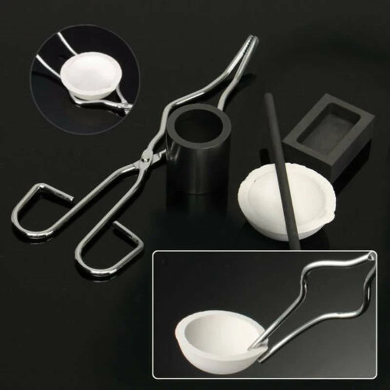5pcs Graphite Crucible Set Silver Torch Melting Kit Tool Graphite Ingot Mold Set