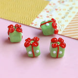 5pcs Green Christmas Lampwork Beads 11X10mm Spacer For DIY Bracelet