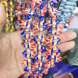 5pcs Hand Painted Fish Shape Ceramic Beads For Jewelry Making