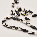 5pcs Hand Painted Animal Ceramic Beads for Jewelry Making