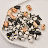 5pcs Hand Painted Animal Ceramic Beads for Jewelry Making