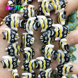5pcs Hand-painted Fish Ceramic Beads For Jewelry Making Necklace Bracelet