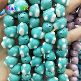 5pcs Hand-painted Fish Ceramic Beads For Jewelry Making Necklace Bracelet