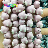 5pcs Hand-painted Fish Ceramic Beads For Jewelry Making Necklace Bracelet
