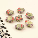 5pcs Fish Ceramic Beads Jewelry Making Necklace Earrings 14x15mm