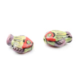 5pcs Fish Ceramic Beads Jewelry Making Necklace Earrings 14x15mm