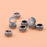 5pcs Hand-woven DIY Silver Bracelet Beads