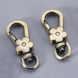5pcs Flower Lobster Metal Clasps Swivel Trigger Clips Bag Key Rings Accessories
