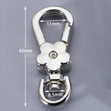 5pcs Flower Lobster Metal Clasps Swivel Trigger Clips Bag Key Rings Accessories