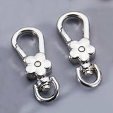5pcs Flower Lobster Metal Clasps Swivel Trigger Clips Bag Key Rings Accessories