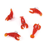 5pcs Zodiac Lampwork Pendants Mixed Animal Charms for DIY Jewelry Making