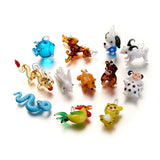 5pcs Zodiac Lampwork Pendants Mixed Animal Charms for DIY Jewelry Making