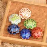 5pcs Cloisonne Enamel Filigree Beads DIY Jewelry Making Findings
