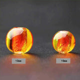 5pcs Foil Glass Lampwork Round Beads for DIY Crafts Jewelry Making