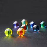 5pcs Foil Glass Lampwork Round Beads for DIY Crafts Jewelry Making