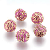 Colorful Round Spacer Beads With Metal Findings for Jewelry Making