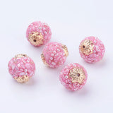 5pcs Round Beads w/ Metal Findings for DIY Bracelet Necklace 19x18mm