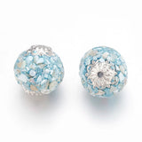 5pcs Round Beads w/ Metal Findings for DIY Bracelet Necklace 19x18mm