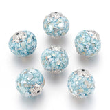 5pcs Round Beads w/ Metal Findings for DIY Bracelet Necklace 19x18mm